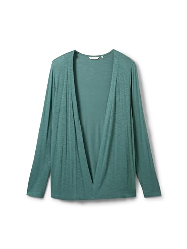 TOM TAILOR Damen Plussize Basic Sommer Cardigan , Sea Pine Green, 50 von TOM TAILOR