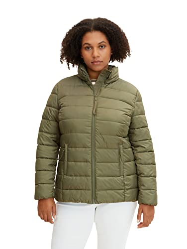 TOM TAILOR Damen Plussize Lightweight Daunenjacke 1033674, 10905 - Tree Moss Green, 44 von TOM TAILOR