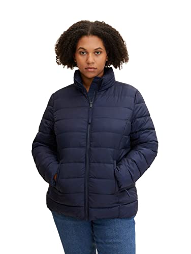 TOM TAILOR Damen Plussize Lightweight Daunenjacke 1033674, 30025 - Navy Midnight Blue, 46 von TOM TAILOR