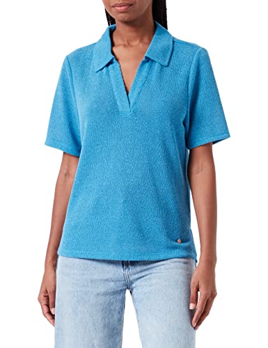 TOM TAILOR Damen Poloshirt 1032715, 30095 - Sublime Teal Blue, XXS von TOM TAILOR