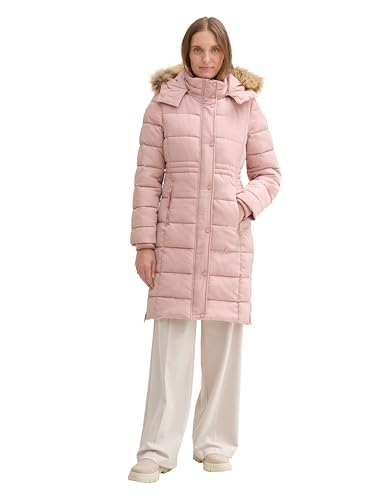 TOM TAILOR Damen Puffer Parka mit Abnehmbarer Kapuze, 12790 - Taste of Berry, L von TOM TAILOR