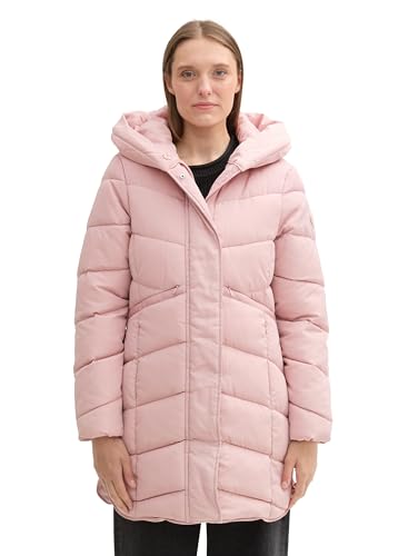 TOM TAILOR Damen Puffer Parka mit Kapuze, 12790 - Taste of Berry, XS von TOM TAILOR