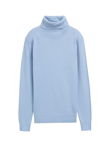 TOM TAILOR Damen 1042894 Basic Pullover mit Rollkragen, 26320 - Stonington Blue, S von TOM TAILOR