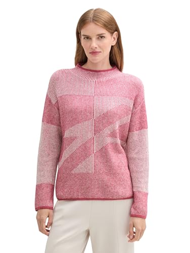 TOM TAILOR Damen RIPP Strickpullover mit Muster, 37005 - Pink Plaited Structure Knit, XS TOM TAILOR Damen RIPP Strickpullover mit Muster, 37005 - Pink Plaited Structure Knit, XS von TOM TAILOR