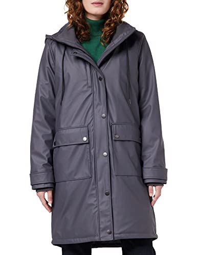 TOM TAILOR Damen Regenmantel Parka 1032473, 15417 - Evident Anthracite, XL von TOM TAILOR