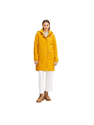 TOM TAILOR Damen Regenmantel Parka 1032473, 27507 - Golden Pumpkin, M von TOM TAILOR