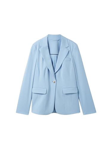 TOM TAILOR Damen Regular Fit Basic Blazer, 34587 - Light Fjord Blue, 38 TOM TAILOR Damen Regular Fit Basic Blazer, 34587 - Light Fjord Blue, 38 von TOM TAILOR