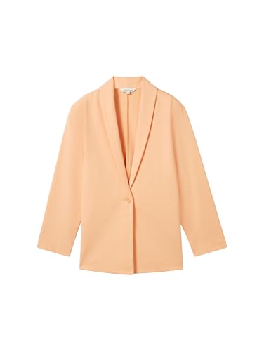 TOM TAILOR Damen Regular Fit Basic Blazer Jacke mit 3/4-Arm, 34891 - Light Coral, L von TOM TAILOR