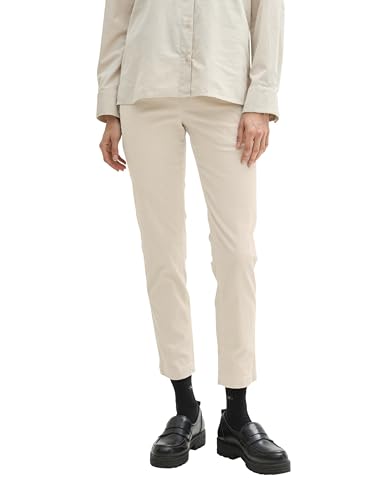 TOM TAILOR Damen Relaxed Fit Hose aus Cord,12365 - Dusty Beige, 44/28 von TOM TAILOR