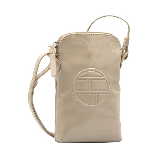 TOM TAILOR Rosabel Patent Damen Handytasche Umhängetasche Mittelgroß Weiß von TOM TAILOR