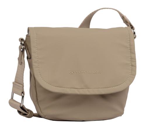 TOM TAILOR Sansa Damen Überschlagtasche Umhängetasche Klein Beige von TOM TAILOR