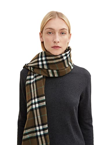 TOM TAILOR Damen Schal mit Karomuster 1034087, 30679 - Tarmac Big Check Woven, ONESIZE von TOM TAILOR