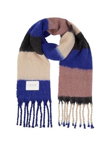 TOM TAILOR Damen Schal mit Streifen , dusty lilac, ONESIZE von TOM TAILOR