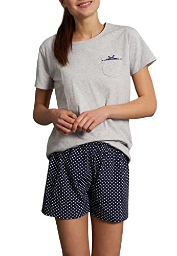 TOM TAILOR Damen Shorty blau gepunktet 40 von TOM TAILOR