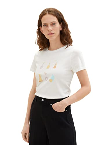 TOM TAILOR Damen Sommer T-Shirt aus Baumwolle von TOM TAILOR