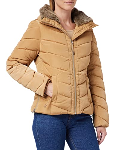 TOM TAILOR Damen Steppjacke mit Stehkragen 1032477, 27841 - Soft Light Camel, 3XL von TOM TAILOR