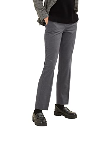 TOM TAILOR Damen Stoffhose 1034205, 30281 - Evident Anthracite Melange, 32W / 30L von TOM TAILOR