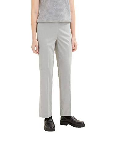 TOM TAILOR Damen Stoffhose 1034205, 30282 - Concrete Grey Melange, 32W / 30L von TOM TAILOR