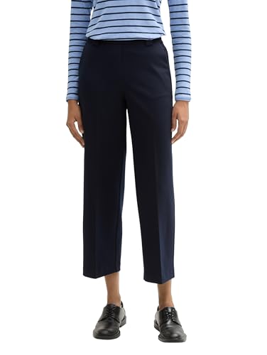TOM TAILOR Damen Straight Fit Hose in Ankle-Länge, 10668 - Sky Captain Blue, 42/28 von TOM TAILOR