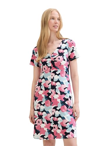 TOM TAILOR Damen Stretch Jersey Kleid , pink colorful floral design, 38 von TOM TAILOR