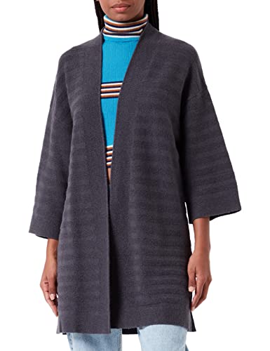 TOM TAILOR Damen Strickjacke mit Struktur 1032609, 30281 - Evident Anthracite Melange, M von TOM TAILOR