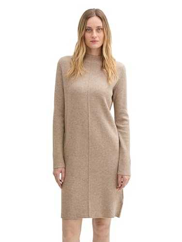 TOM TAILOR Damen Strickkleid mit kurzem Stehkragen, 14854 - Blush Grey Melange, 46 TOM TAILOR Damen Strickkleid mit kurzem Stehkragen, 14854 - Blush Grey Melange, 46 von TOM TAILOR