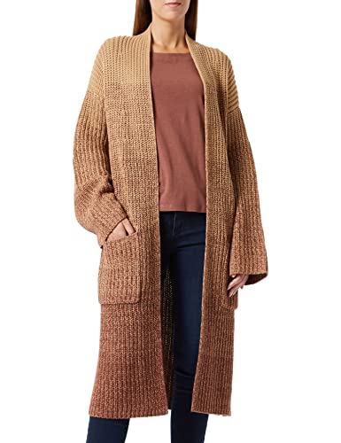 TOM TAILOR Damen Strickmantel 1032627, 30341 - Camel Knitted Gradient, XL von TOM TAILOR