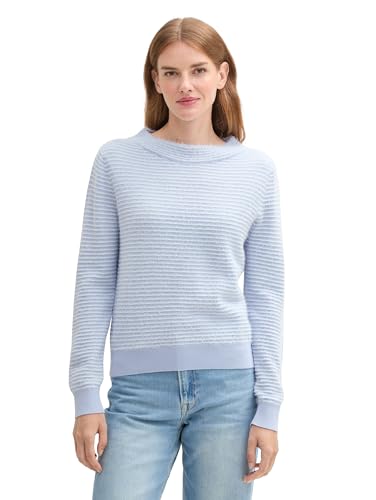 TOM TAILOR Damen Strickpullover aus Federgarn, 11270 - Kentucky Blue, XL von TOM TAILOR