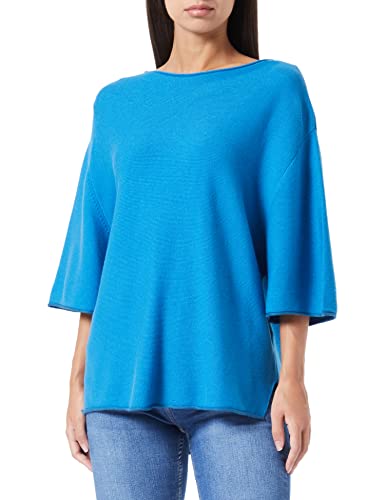 TOM TAILOR Damen Strickpullover mit Struktur 1032596, 30095 - Sublime Teal Blue, S von TOM TAILOR