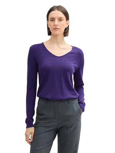 TOM TAILOR Damen Strickpullover mit V-Ausschnitt von TOM TAILOR