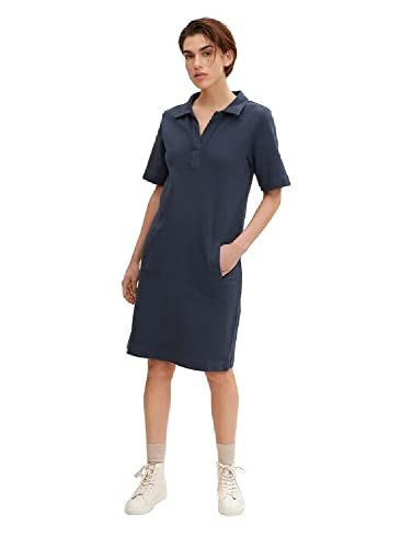 TOM TAILOR Damen Sweatkleid mit Taschen 1031353, 11758 - Midnight Sail, 40 von TOM TAILOR