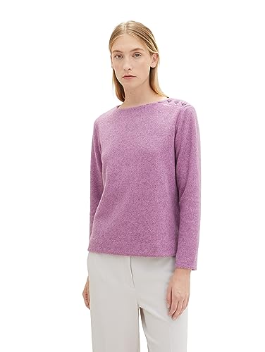 TOM TAILOR Damen Sweatshirt mit Knopfleiste von TOM TAILOR