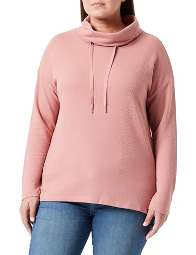 TOM TAILOR Damen 1038878 Sweatshirt mit Schalkragen, 32224-fading Rose, M von TOM TAILOR