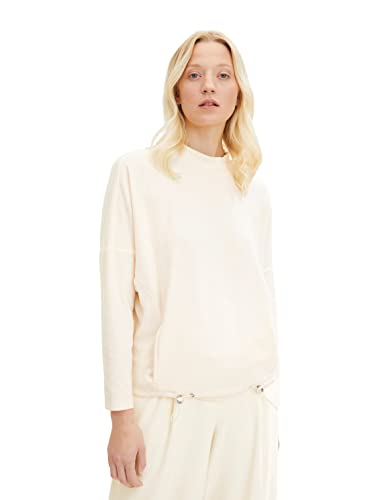 TOM TAILOR Damen Sweatshirt mit Taschen 1034128, 28130 - Soft Buttercream, S TOM TAILOR Damen Sweatshirt mit Taschen 1034128, 28130 - Soft Buttercream, S von TOM TAILOR