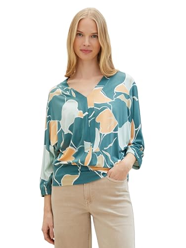 TOM TAILOR Damen T-Shirt-Bluse mit Muster, 34845 - Abstract Flower Print, XL TOM TAILOR Damen T-Shirt-Bluse mit Muster, 34845 - Abstract Flower Print, XL von TOM TAILOR