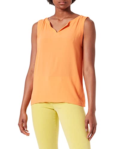 TOM TAILOR Damen T-Shirt Top 1031769, 29751 - Bright Mango Orange, L von TOM TAILOR