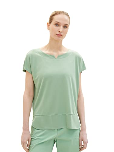 TOM TAILOR Damen T-Shirt aus Viskose im Blusen-Style von TOM TAILOR