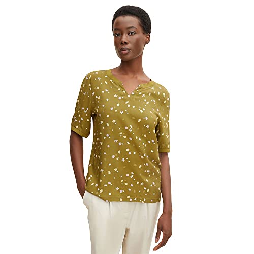 TOM TAILOR Damen T-Shirt mit Allover-Print 1030486, 29156 - Olive Small Floral Design, M von TOM TAILOR