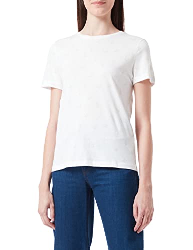 TOM TAILOR Damen T-Shirt mit Allover-Print 1032245, 30082 - Offwhite Floral Design, M von TOM TAILOR