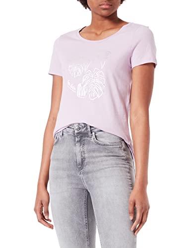 TOM TAILOR Damen T-Shirt mit Print 1032138, 28804 - Iris Flower, XXS von TOM TAILOR