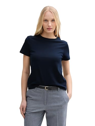 TOM TAILOR Damen 1048112 T-Shirt, 10668-Sky Captain Blue, XS TOM TAILOR Damen 1048112 T-Shirt, 10668-Sky Captain Blue, XS von TOM TAILOR