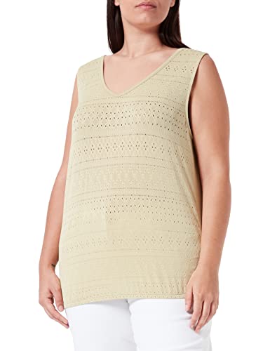 TOM TAILOR Damen T-Shirt mit Spitze 1031229, 28725 - Light Moderate Olive, XXL von TOM TAILOR