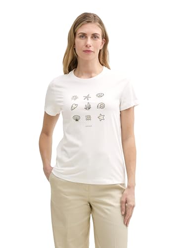TOM TAILOR Damen 1046437 T-Shirt, 10315 - Whisper White, 3XL EU TOM TAILOR Damen 1046437 T-Shirt, 10315 - Whisper White, 3XL EU von TOM TAILOR
