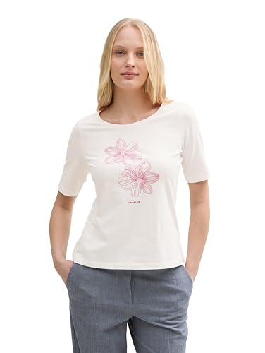 TOM TAILOR Damen 1047062 T-Shirt, 10315-Whisper White, XS TOM TAILOR Damen 1047062 T-Shirt, 10315-Whisper White, XS von TOM TAILOR