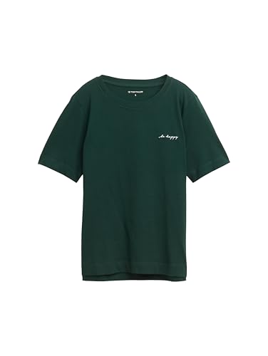 TOM TAILOR Damen 1048083 T-Shirt, 10771-Dark Pine Green, XL von TOM TAILOR