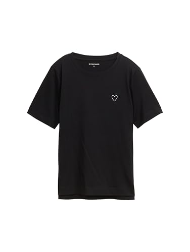 TOM TAILOR Damen 1048083 T-Shirt, 14482-Deep Black, XXXL von TOM TAILOR