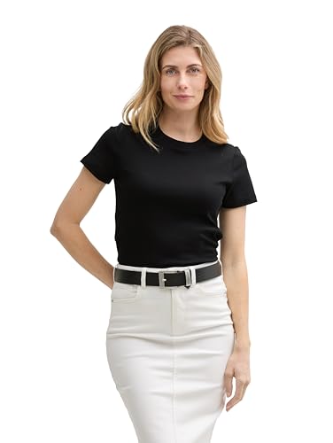 TOM TAILOR Damen 1048112 T-Shirt, 14482-Deep Black, XS TOM TAILOR Damen 1048112 T-Shirt, 14482-Deep Black, XS von TOM TAILOR