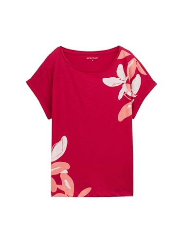 TOM TAILOR Damen 1048011 T-Shirt, 37989-Raspberry Red, XXL TOM TAILOR Damen 1048011 T-Shirt, 37989-Raspberry Red, XXL von TOM TAILOR