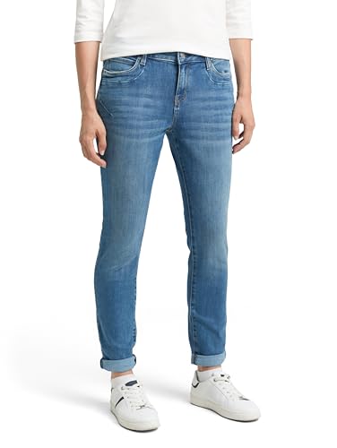 TOM TAILOR Damen 1038347 Tapered Relaxed Jeans, 10119-Used Mid Stone Blue Denim, 30/30 von TOM TAILOR