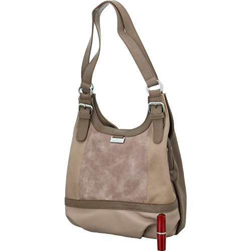 TOM TAILOR Juna Damen Shopper Umhängetasche Reißverschluss Klein Rosa von TOM TAILOR